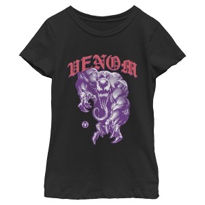 Marvel: Spider-Man Girls Venom Purple Comic Panel Short Sleeve T