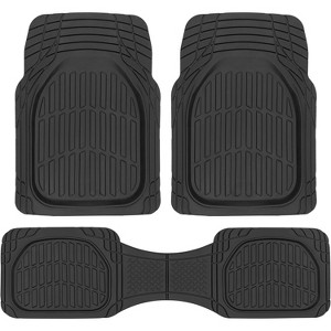 Attop Trend Floor Mats for Cars, Black Deep Dish All-Weather Mats, Waterproof Trim-To Universal Floor Liner Car Accessories - 1 of 4