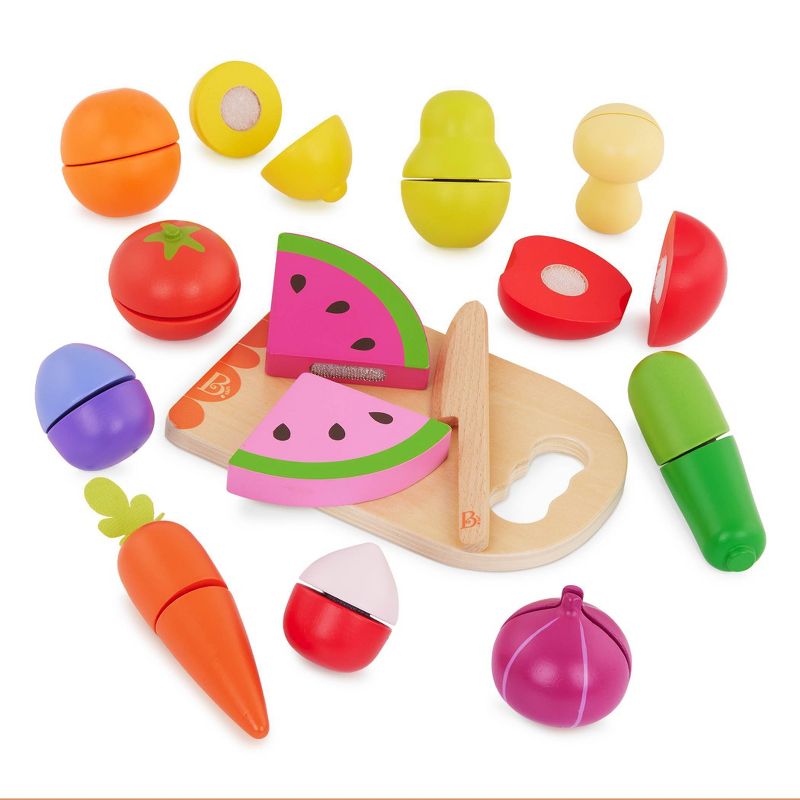 B. toys - Wooden Play Fruits &#38; Vegetables for Slicing - Chop &#39;n&#39; Play Fruits &#38; Veggies, 1 of 11