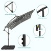 Sonkuki 8.2 x 8.2 Ft. LED Patio Offset Umbrella With Base for Garden, Backyard and Poolside - 3 of 4