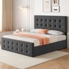 Whizmax Bed Frame with 4 Storage Drawers and Headboard, Faux Leather Upholstered Platform Bed Frame with Wooden Slats Support,  No Box Spring Needed - 4 of 4