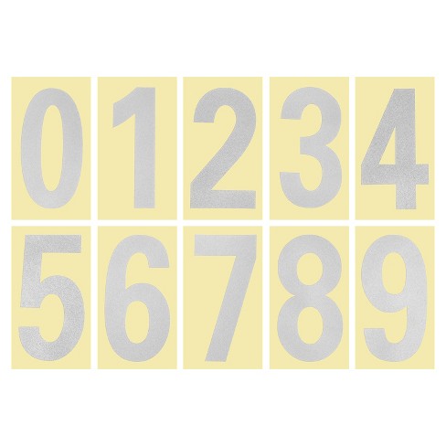 Rose Gold Foil Number Stickers Decorative Number Set From 0 to 9 