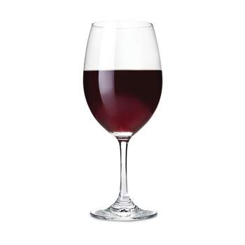 True St. Julien Bordeaux Glasses Set of 4 - Stemmed Wine Glasses for Red and White Wine in Crystal, Dishwasher Safe - 18 Oz, Clear