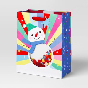 Christmas Gift Bag Cub Shaker Snowman - Wondershop™ - 1 of 3