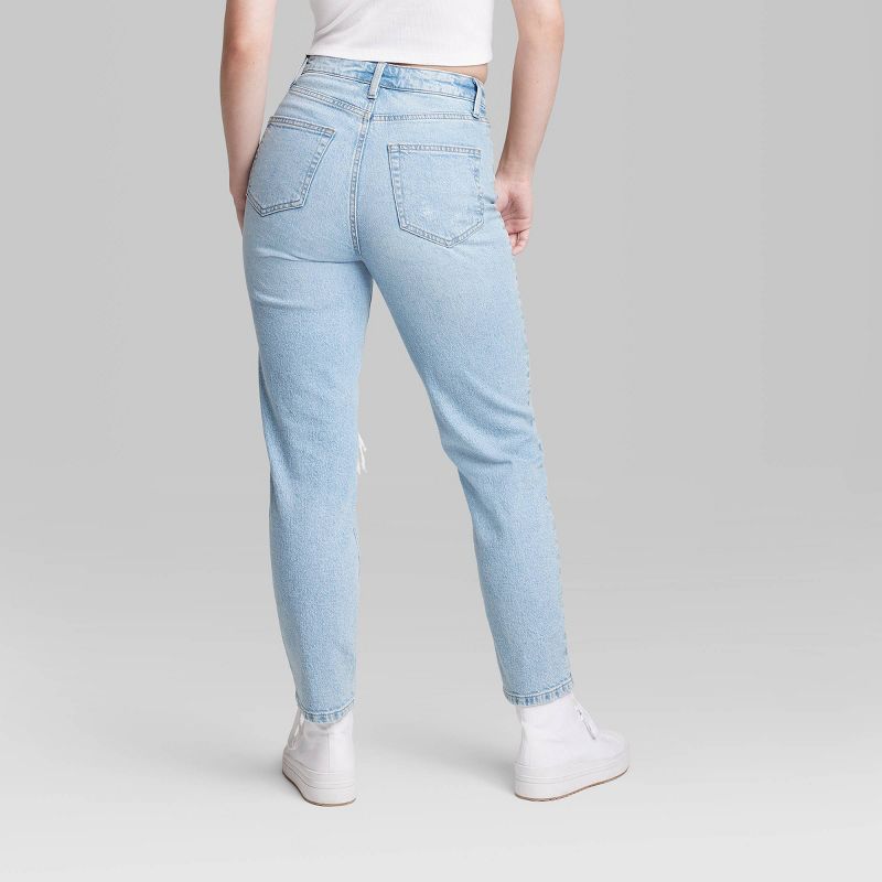 Women's Super-High Rise Tapered Jeans - Wild Fable™ Light Blue, 4 of 7