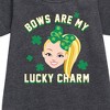 JoJo Siwa Lucky Charm Graphic Short Sleeve Fleece Dress - Heather Charcoal - 4T - 2 of 2