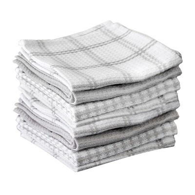 T-fal Coordinating Flat Waffle Weave Dish Cloth  Eight Pack