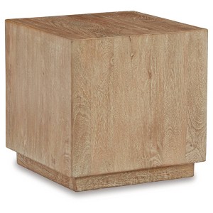 Belenburg Side Table Brown/Beige - Signature Design by Ashley: Mango Wood, Vintage Style, No Assembly Required - 1 of 4
