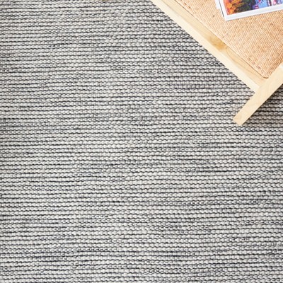 Ivory Hand-Tufted Wool Square Area Rug