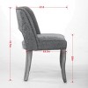 Set of 2 Modern Upholstered Dining Chairs with Curved Backrest and Wood Legs, Comfortable Farmhouse Kitchen Chairs-Panipeachy - 4 of 4