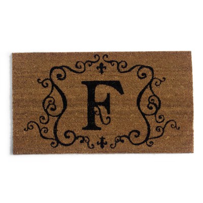 Monogram Coir Doormat Insert - F