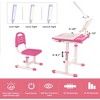 Runesay Kids Drafting Table Desk Set with Adjustable Height, LED Light and Bookstand - 4 of 4