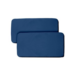 BreathableBaby All-in-One Fitted Sheet & Waterproof Cover, For 33" x 15" Bassinet Mattress (2-Pack), Navy - 1 of 4