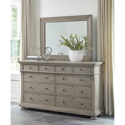 Traditional Brown Rectangular Wood Wall Mirror