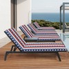 PAGED 2-Piece Polyester Patio Chaise Lounge Cushion Replacement Patio,Patio Cushion with High Resilience Sponge for Pool,Deck,Red Striped - 2 of 4