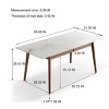 47.2–59.1 in Solid Oak Extendable Dining Table with Rounded Corners, Water-Resistant Finish for 6–10 People-Baofuwish - 4 of 4