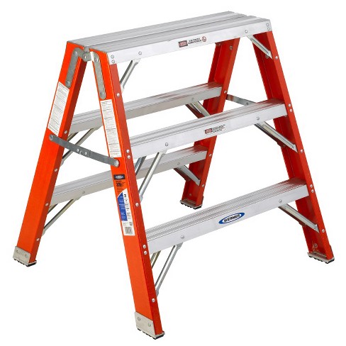 Werner 3 Ft. H Fiberglass Platform Ladder Type Ia 300 Lb. Capacity : Target