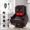 homfan Power Lift Recliner w/Heat & Massage - PU Electric Chair for Elderly, Adjustable Back/Legs - Heavy Duty - 3 of 4
