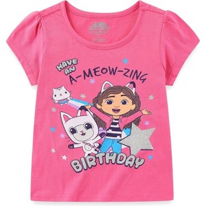 DREAMWORKS GABBY'S DOLLHOUSE Birthday Girls Short Sleeve T-Shirt for Toddlers and Big Kids - Size 12 - 1 of 3