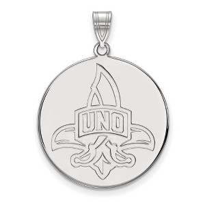Black Bow Jewelry Sterling Silver New Orleans Privateers NCAA Extra Large Pendant - 1 of 3