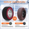 Docred Large Antislip Snow Socks for Tires Enhanced Traction Device  Alternative to Snow Chains Winter Ice Snow Driving Accessory for Cars SUV Trucks - 4 of 4