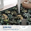 Acekool Washable Tiger Area Rug, Non-Slip Low Pile Botanical Animal Print Carpet for Living Room Bedroom Nursery Office, Soft & Foldable - 4 of 4