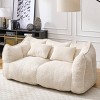 Chenille Double Bean Bag Sofa with Armrests and Foam Core, Square Recliner Seat for Indoor Relaxation and Gaming-Baofuwish - 2 of 4