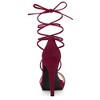 Allegra K Women's Platform Stiletto Heels Lace Up Sandals - 3 of 4