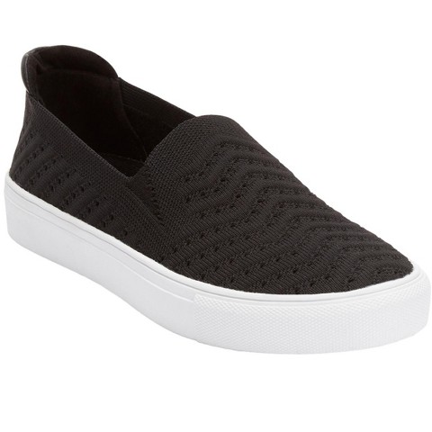 Женские кроссовки Comfortview The Alena Slip On Sneaker - 9 M, Black (Wide Widths Available)