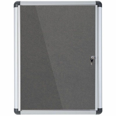 MasterVision Magnetic Gray Fabric Enclosed Board
