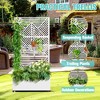 TOAOTBNBO Metal Raised Garden Bed with Diagonal Geometric Pattern，Outdoor Planter Box with Wheels, Modern Privacy Screen for Garden and Patio - 4 of 4