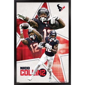 Trends International NFL Houston Texans - Nico Collins 25 Framed Wall Poster Prints - 1 of 4