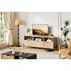 Homhougo TV Stand for 65 Inch TV, Entainment Center with Open Shelf, Media Console with 3 Drawers Brown - 4 of 4