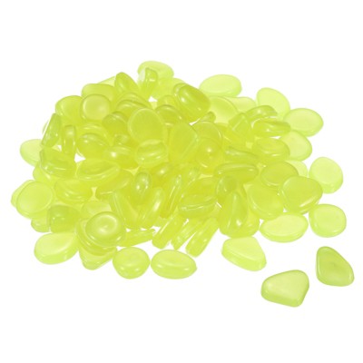 Unique Bargains Fish Tank Decoration Glowing Pebbles 8-11mm 500 Pcs