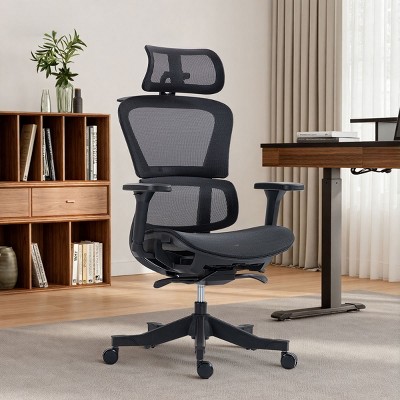 Ergonomic High Back Mesh Office Chair with 4D Adjustable Armrests, Lumbar Support, Comfort Mesh Desk Chair for Home Office - Cuddlewood