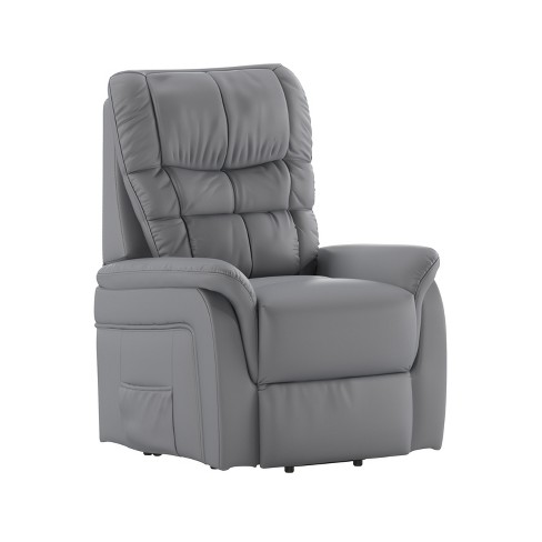 Electric Lift Recliners for Elderly, Black PU Leather Lift