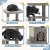 Sandinrayli 33-in Cat Tree Condo with Toy, Grey - 3 of 4