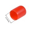 Unique Bargains Rubber Vinyl Round Tube Bolt Thread Protectors End Caps Cover Red 50 Pcs - 3 of 3