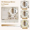 Fashion Vanity Desk with Mirror and Lights, Makeup Table Set with Cushioned Chair and Adjustable 3-Color Lighting - 4 of 4