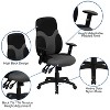 Emma and Oliver High Back Ergonomic Black/Gray Mesh Swivel Task Office Chair w/ Adjustable Arms - 3 of 4