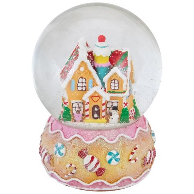 Northlight Gingerbread House Musical Christmas Snow Globe - 6.5"
