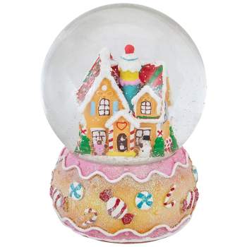 Northlight 6.5" Gingerbread House Musical Christmas Snow Globe