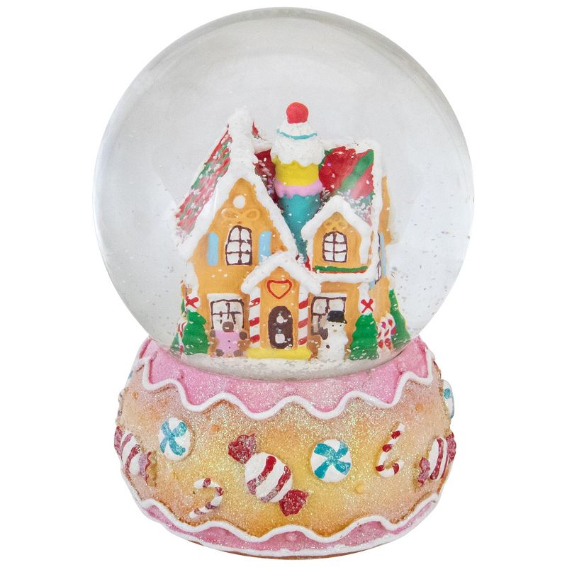 Northlight 6.5" Gingerbread House Musical Christmas Snow Globe, 1 of 6