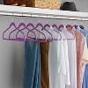 VECELO 25/30/50/60/100 pk Velvet Clothes Hangers Non Slip & Space-Saving Clothes Hangers with Finger Clips & Tie Rack 9 Color - 2 of 4