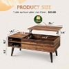 Vynxaria Wood Lift Top Coffee Table with Hidden Compartment & Adjustable Storage Shelf - 3 of 4