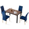 APRILSOUL 5-Piece Dining Set Including  Velvet High Back Golden Color Legs Nordic Dining Chair & Creative Design MDF Dining Table - 2 of 4
