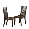 18" Set of 2 Lawton Side Chairs Black/Brown - Steve Silver Co.: Mission Style, Curved High Slat Back - 2 of 3