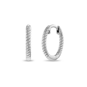 Girls' Twisted Rope Hoop Sterling Silver Earrings - In Season Jewelry - 1 of 4