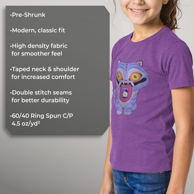 KPop Demon Hunters Girls KPop Demon Hunters Derpy Save The Date T Shirt - Purple Berry - Medium — фото 6