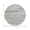 Artichoke Green And Plum Striped Washable Indoor Outdoor Area Rug - 3 of 4